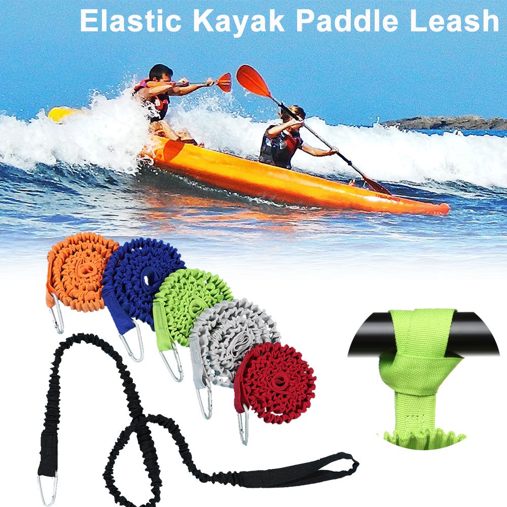Fishing Kayak Paddle Leash - Correa de seguridad ajustable para caña