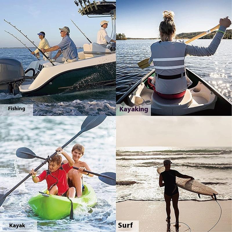 Fishing Kayak Paddle Leash - Cordón elástico ajustable para caña de