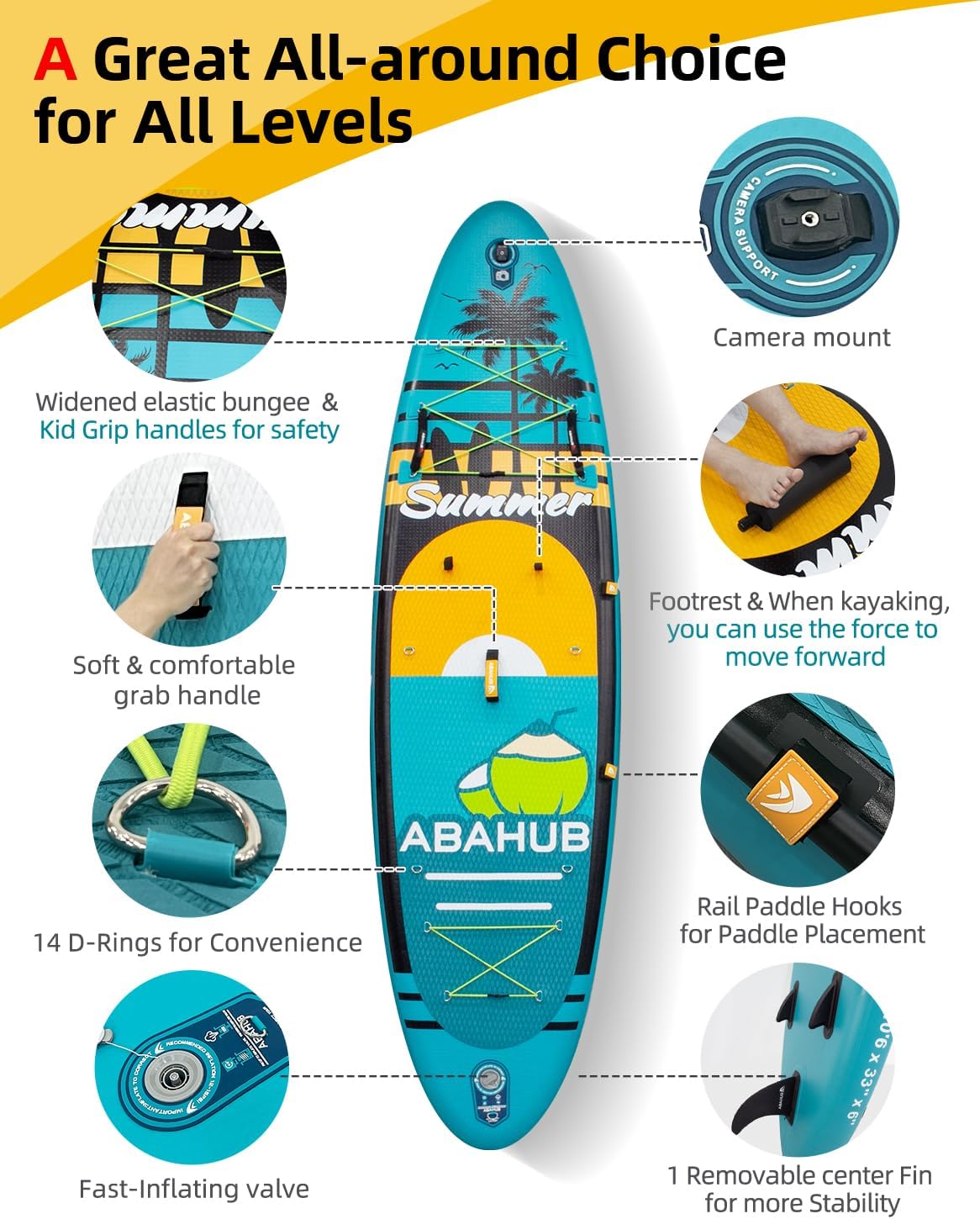 Tabla de paddle surf inflable  - Fishing Kayak Paddle reseña y precio