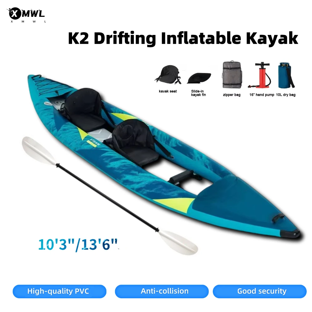 Canoa Kayak Inflable para 1-2  - Fishing Kayak Paddle reseña y precio