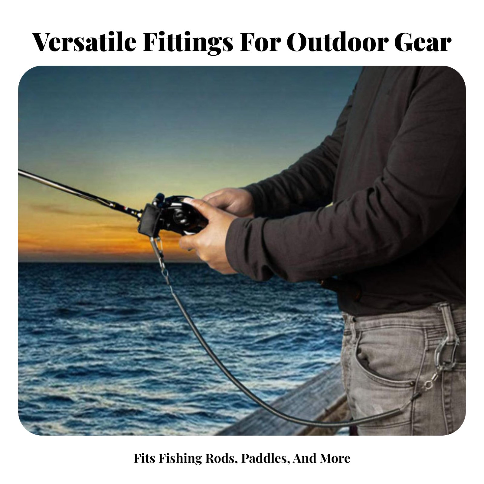 Correa Retráctil para Cañas de - Fishing Kayak Paddle Leash reseña y precio